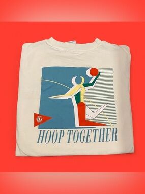 Adidas White Graphic 'Hoop Together' Short Sleeve Tee